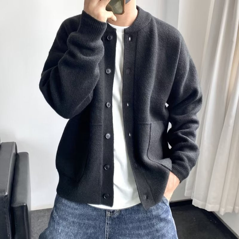 Men's Soft Knit Button-Up Cardigan