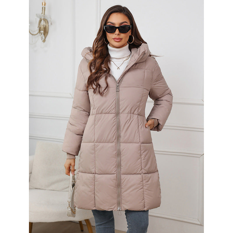 Women's A-Line Quilted Hooded Parka