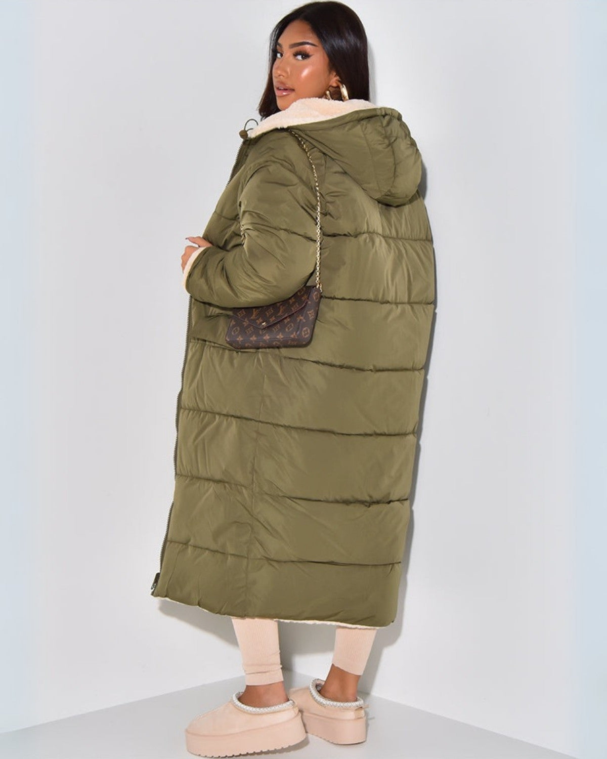 Women's Reversible 2-in-1 Warm Winter Parka Jacket