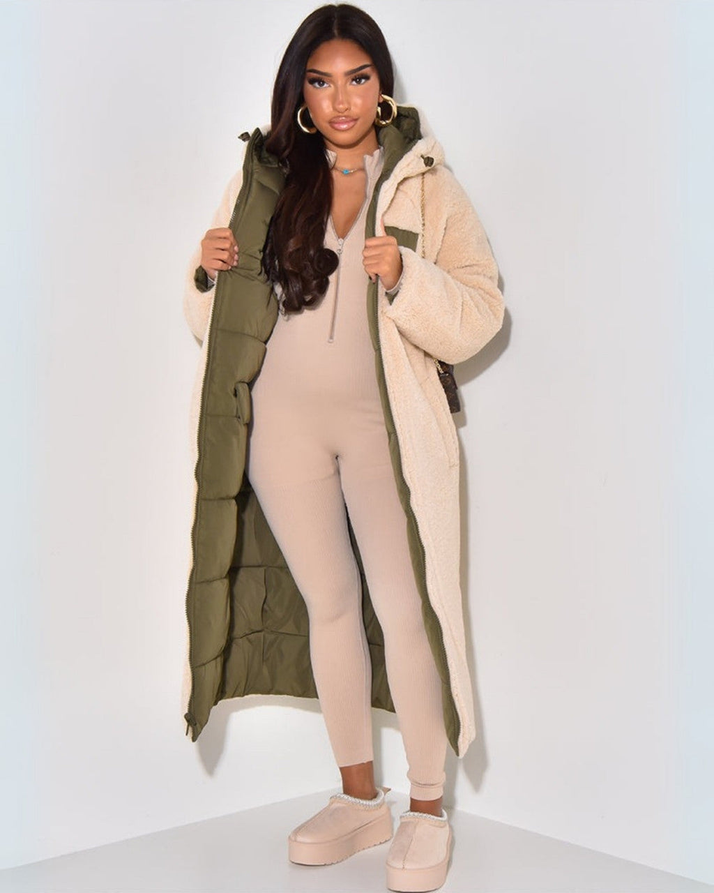 Women's Reversible 2-in-1 Warm Winter Parka Jacket