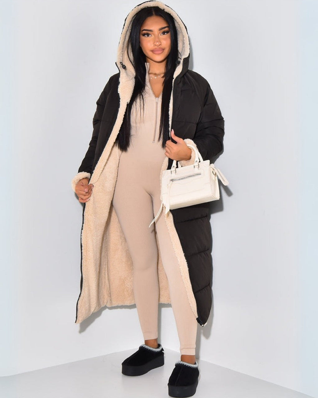 Women's Reversible 2-in-1 Warm Winter Parka Jacket