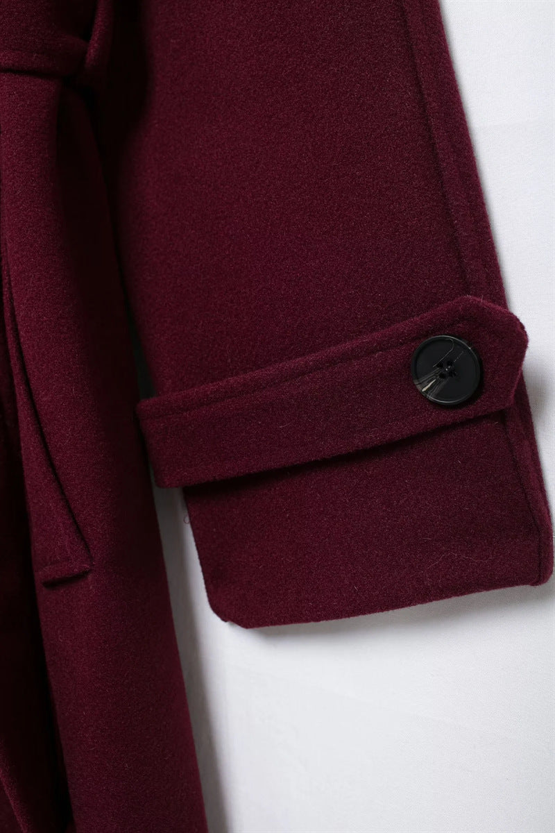 Women's Double-Breasted Long Trench Coat