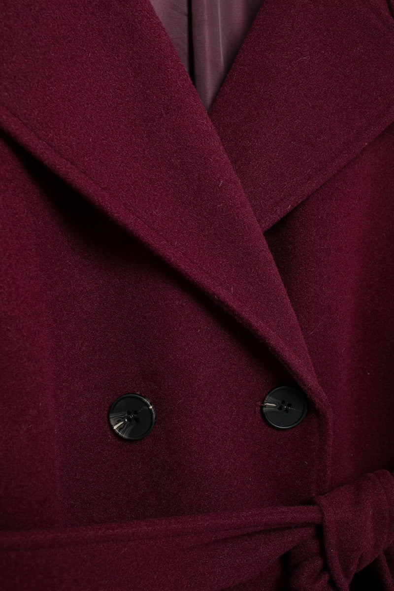 Women's Double-Breasted Long Trench Coat