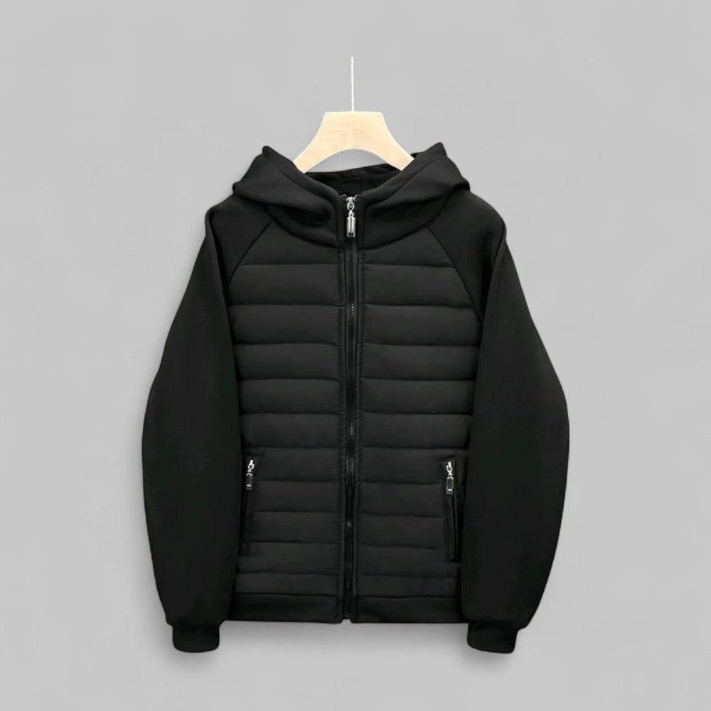Men's Hybrid Quilted Zip-Up Hoodie Jacket