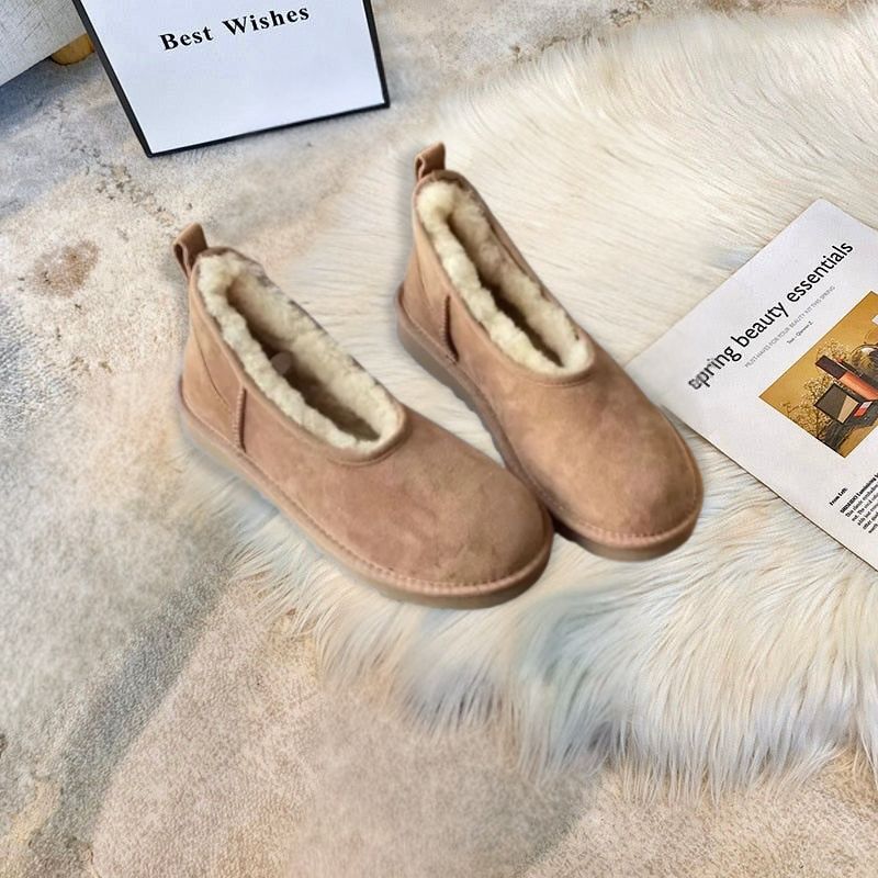 Women's Faux-Fur Lined Platform Slippers
