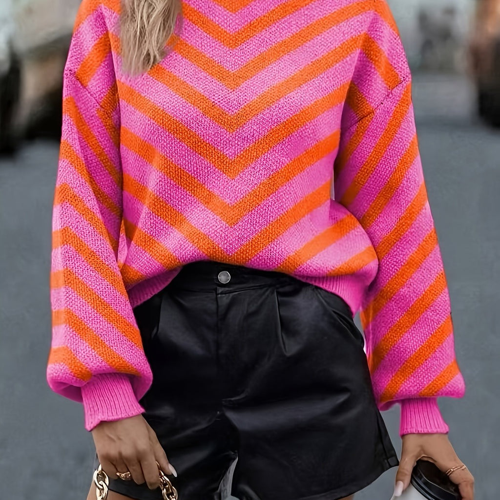 Women's Chevron Knit Sweater