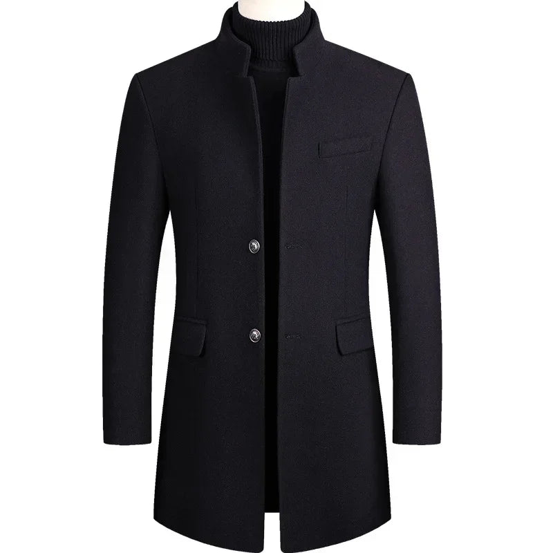 Men's Stand Collar Overcoat