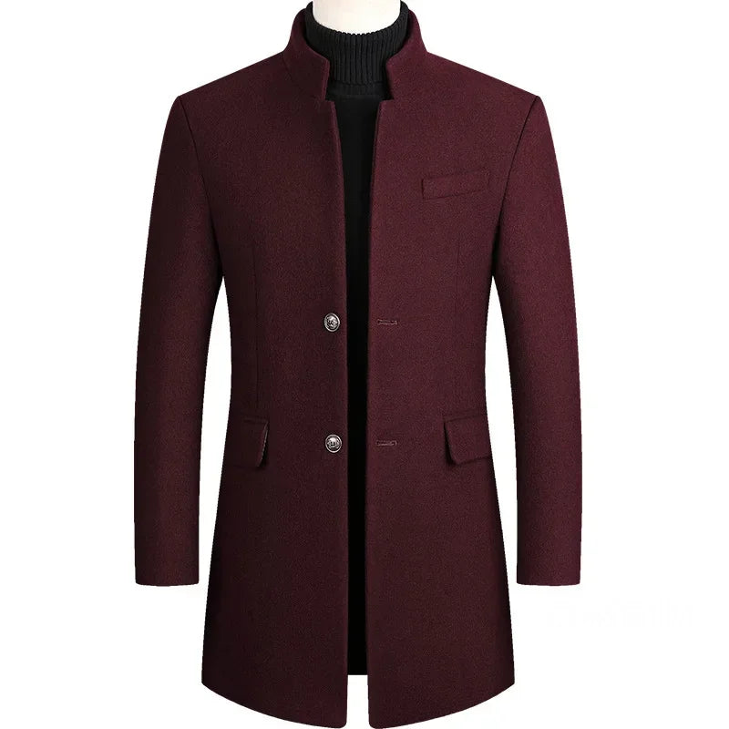 Men's Stand Collar Overcoat