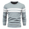 Men's Chevron Knit Striped Crewneck Sweater