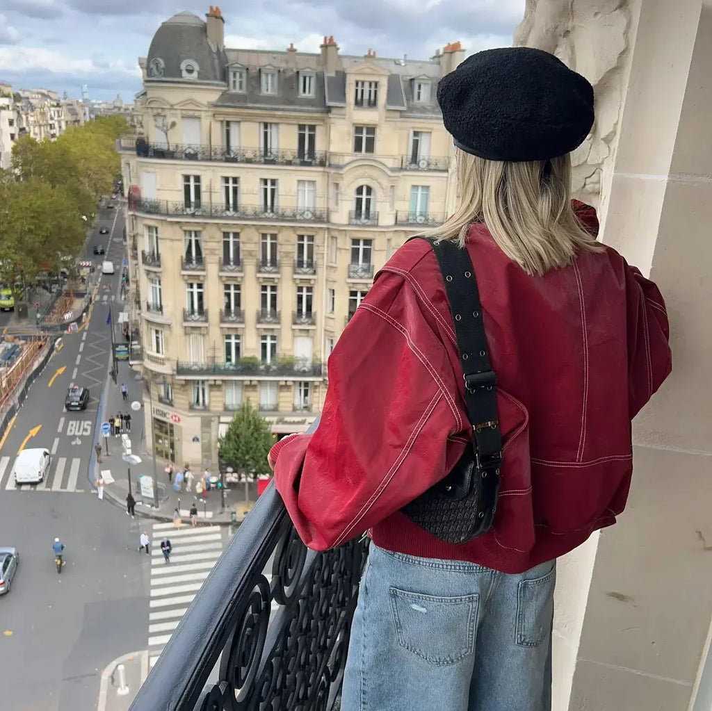 Women's Oversized Contrast Stitch Jacket