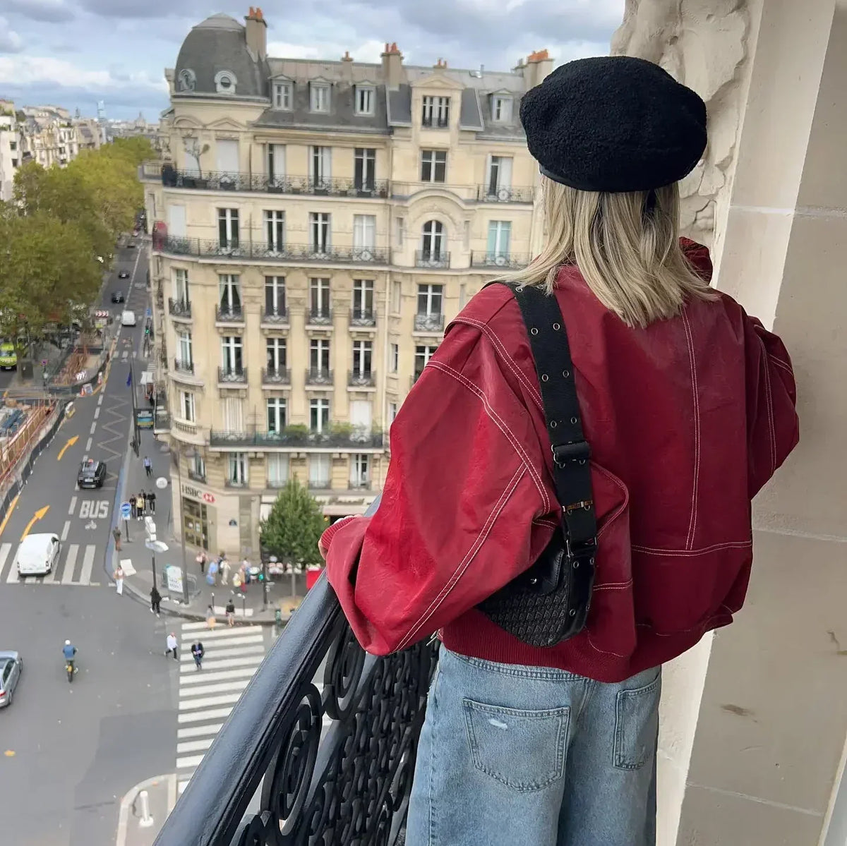 Women's Oversized Contrast Stitch Jacket