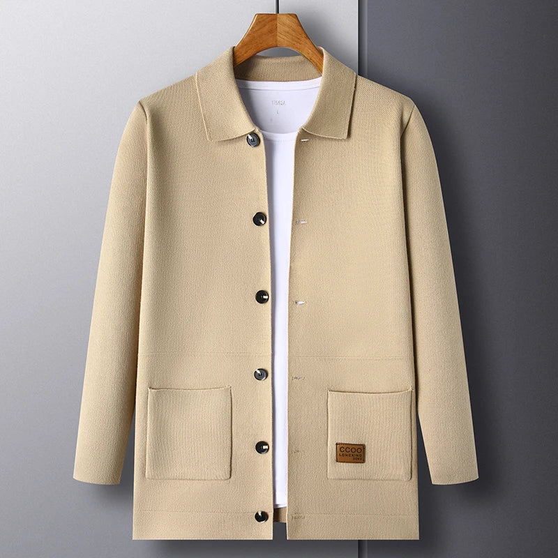 Men's Knit Lapel Chore Jacket