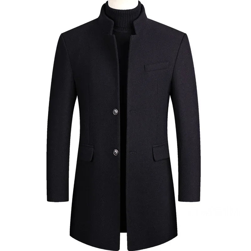 Men's Stand Collar Overcoat