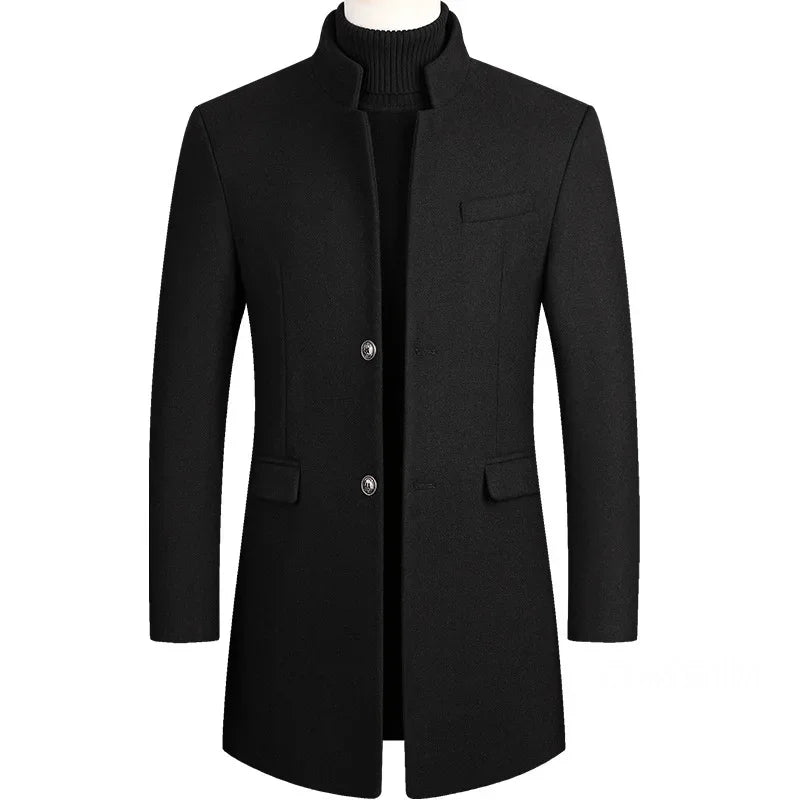 Men's Stand Collar Overcoat
