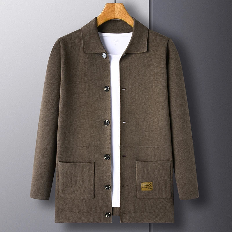 Men's Knit Lapel Chore Jacket