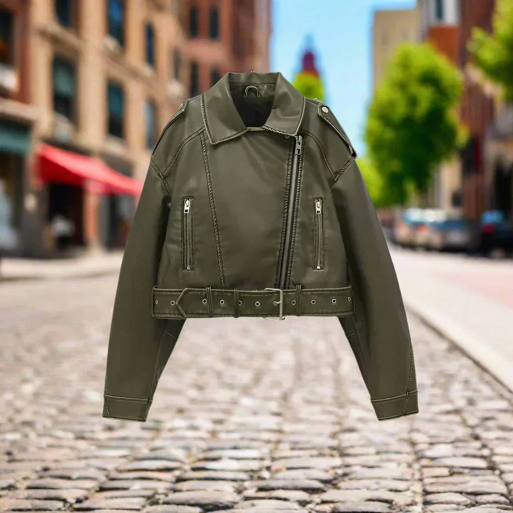Women's Faux Leather Biker Jacket