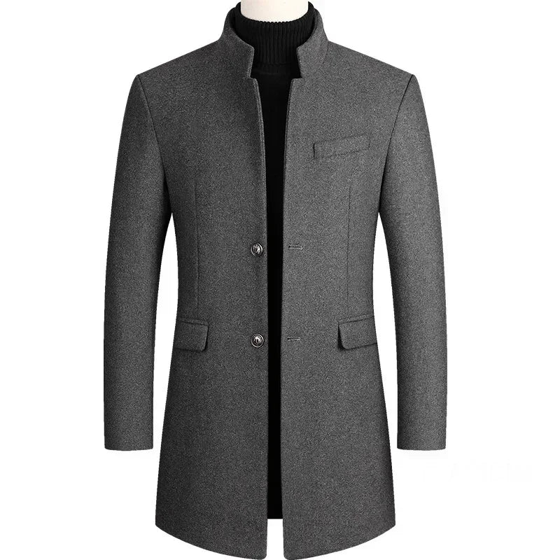 Men's Stand Collar Overcoat