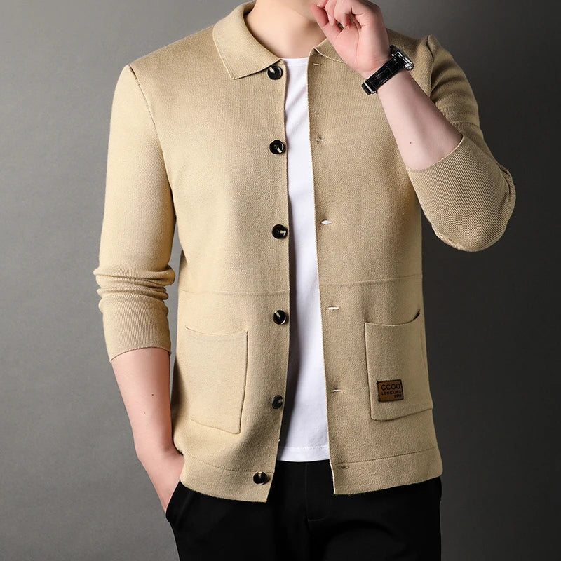 Men's Knit Lapel Chore Jacket