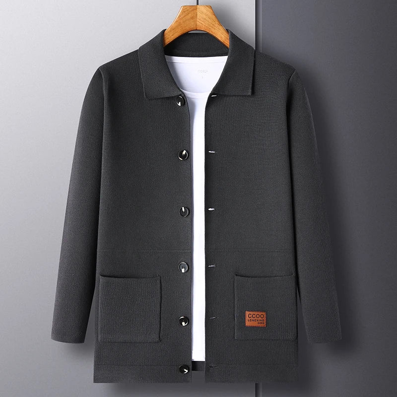 Men's Knit Lapel Chore Jacket