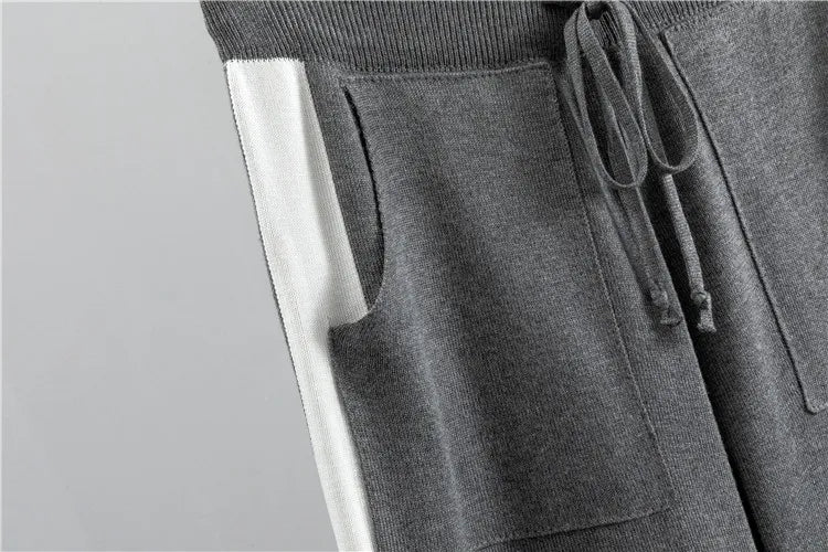 Women's Two-Piece Knit Tracksuit Set