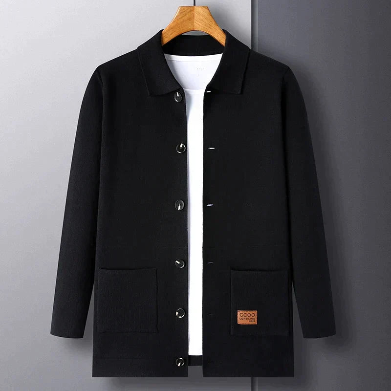 Men's Knit Lapel Chore Jacket