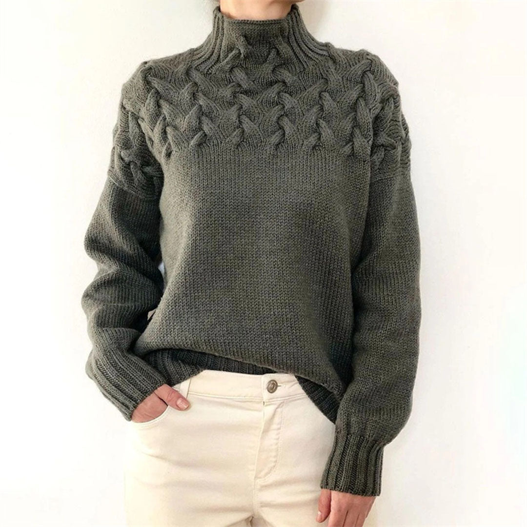 Women's Cable-Knit Turtleneck Sweater