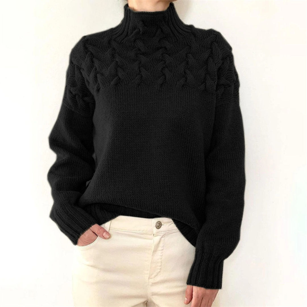 Women's Cable-Knit Turtleneck Sweater