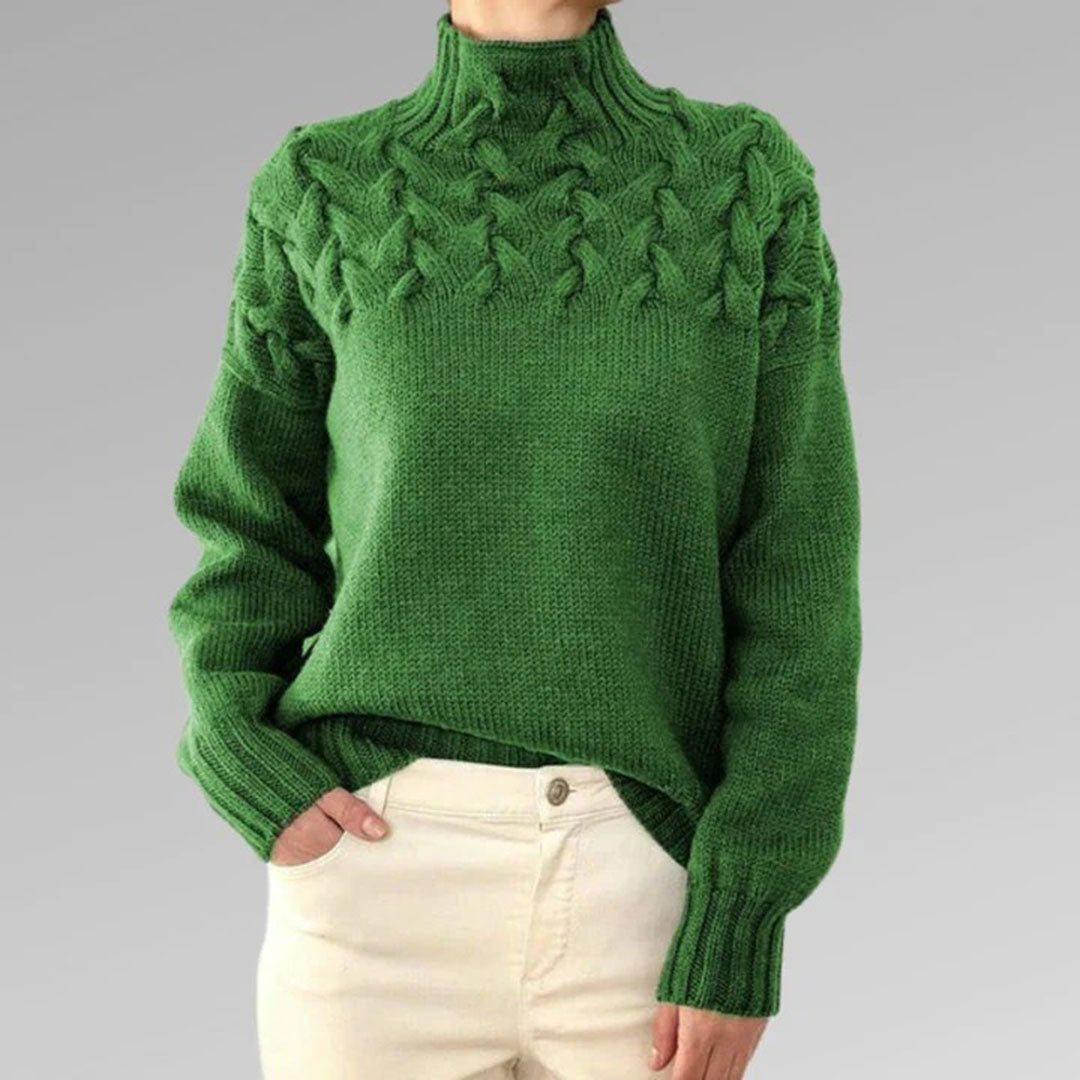 Women's Cable-Knit Turtleneck Sweater