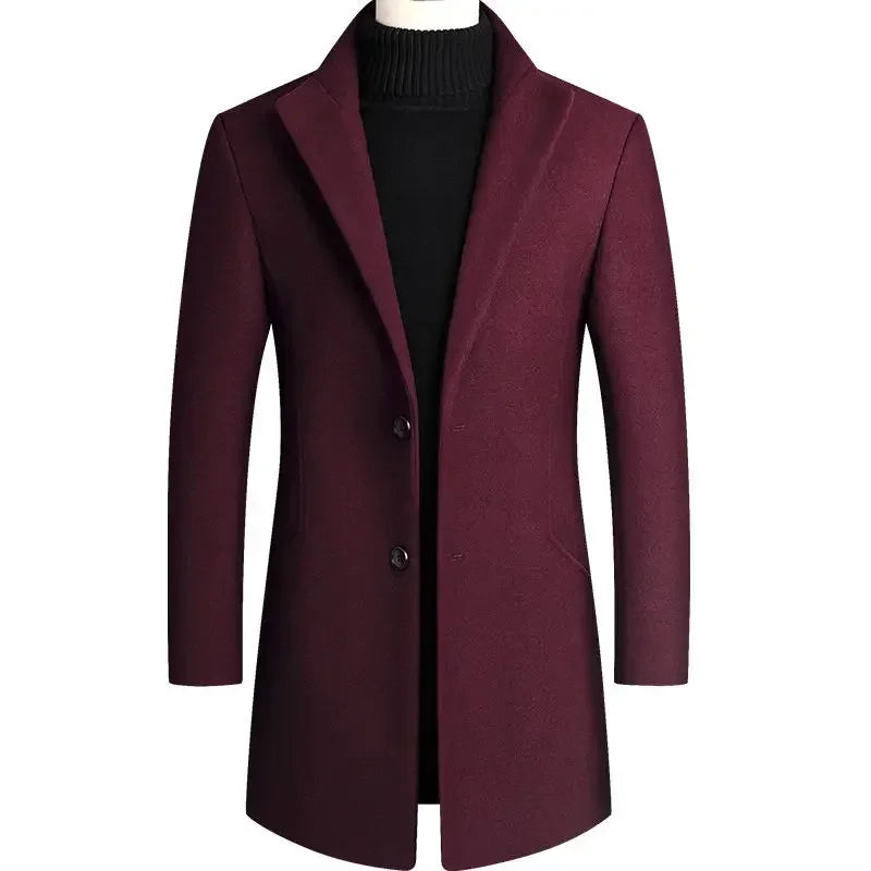 Men's Stand Collar Overcoat