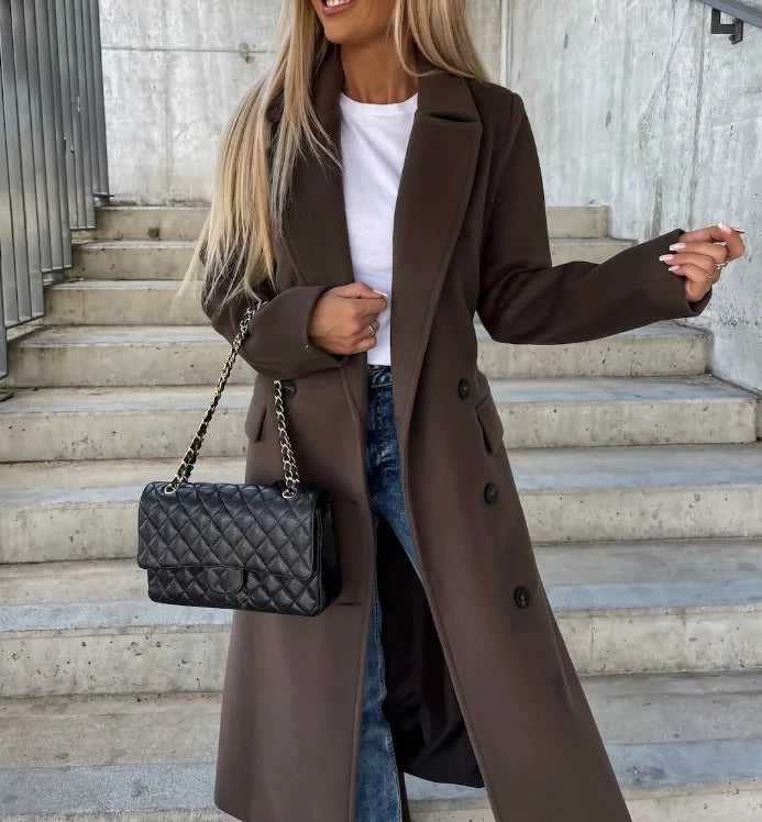 Women's Thick Double-Breasted Coat