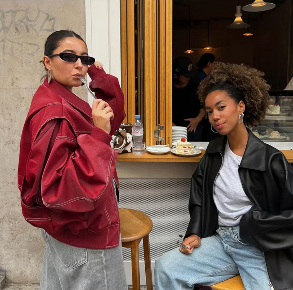 Women's Oversized Contrast Stitch Jacket