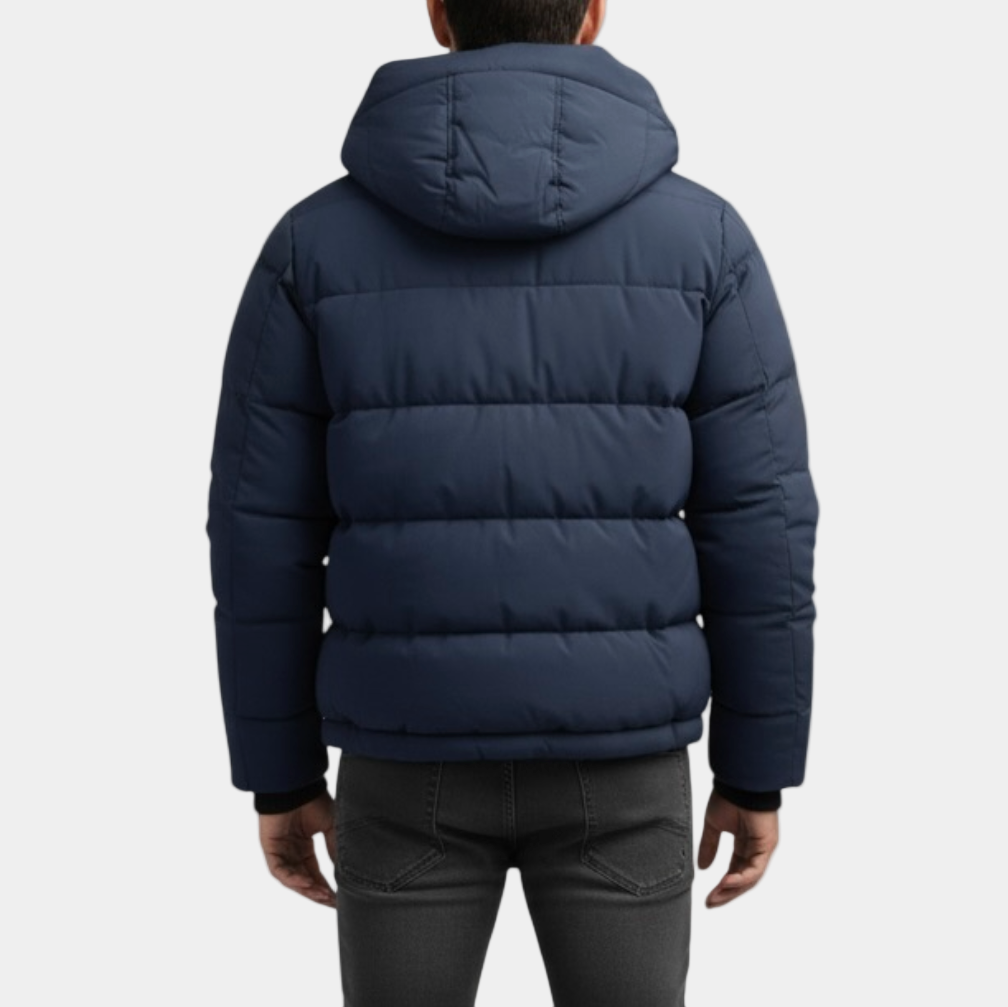 Men's Hooded Quilted Winter Jacket