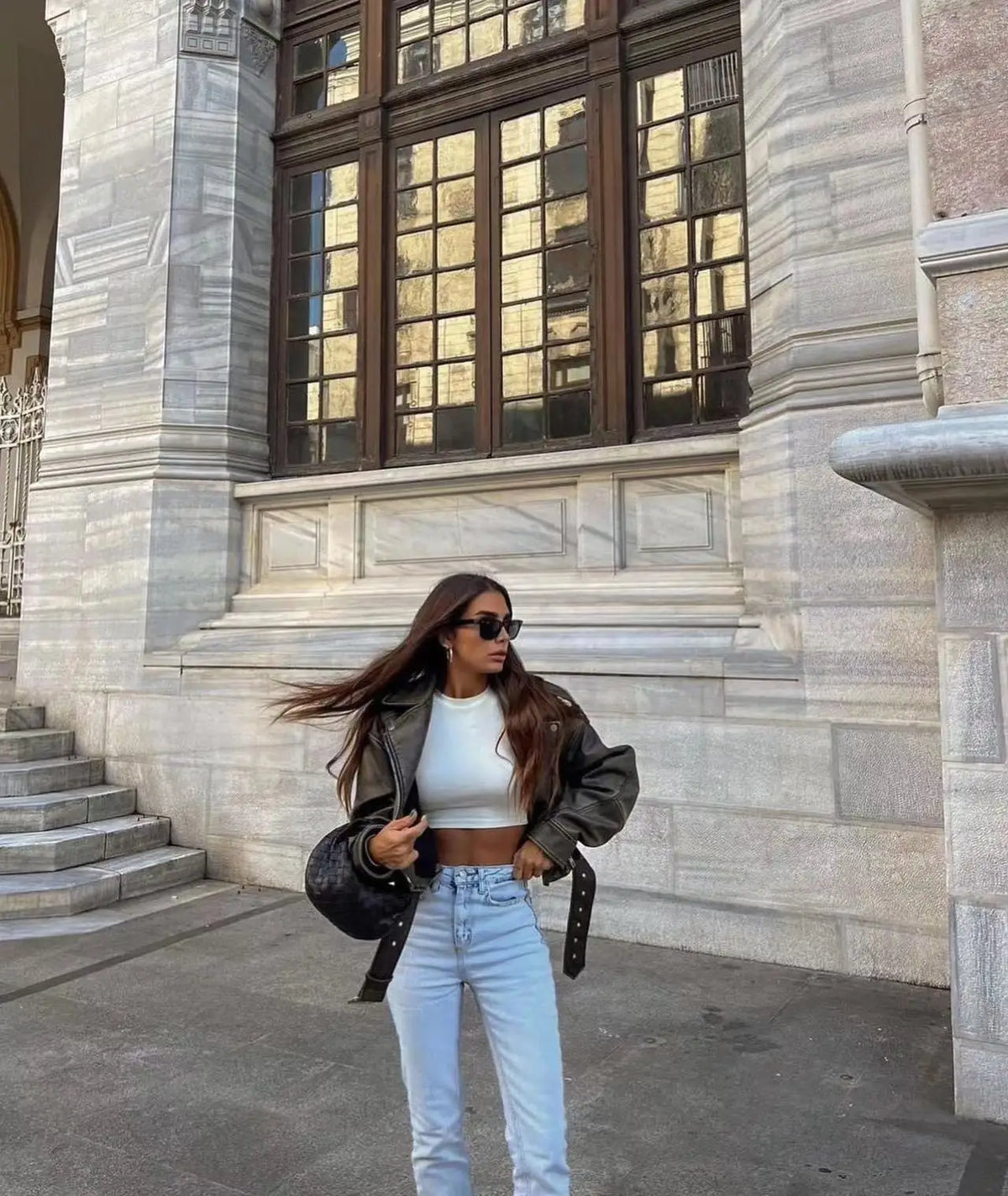 Women's Faux Leather Biker Jacket