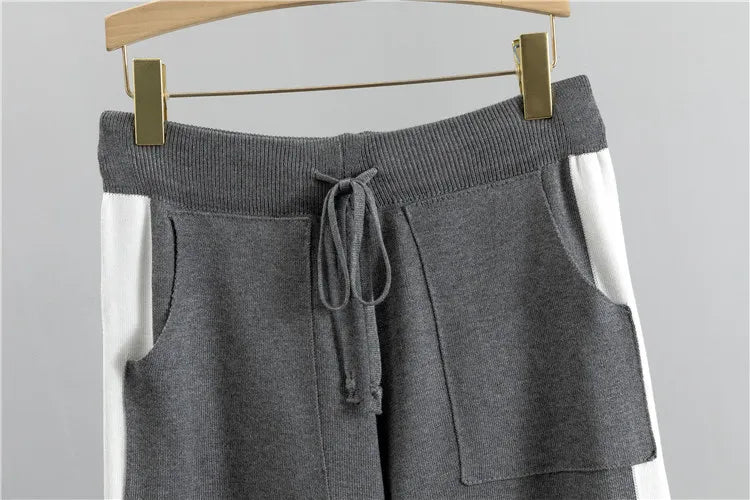 Women's Two-Piece Knit Tracksuit Set