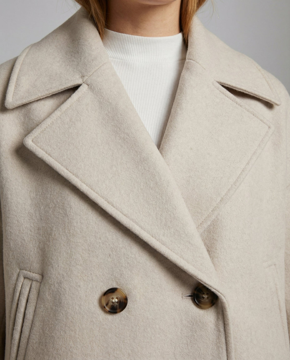 Women's Double-Breasted Short Pea Coat