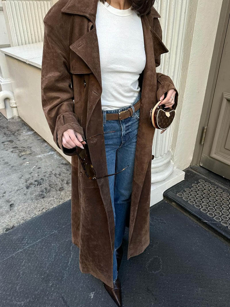 Women's Faux Suede Coat