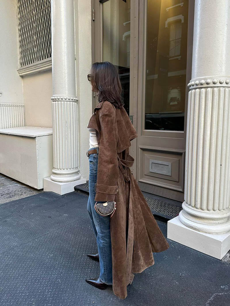 Women's Faux Suede Coat