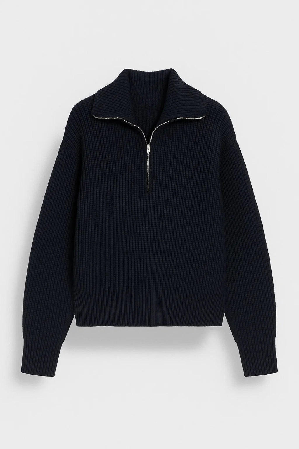 Women's Half-Zip Waffle Knit Sweater