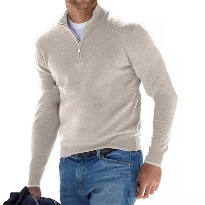 Men's Fine Knit Half-Zip Sweater
