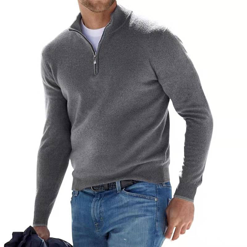 Men's Fine Knit Half-Zip Sweater