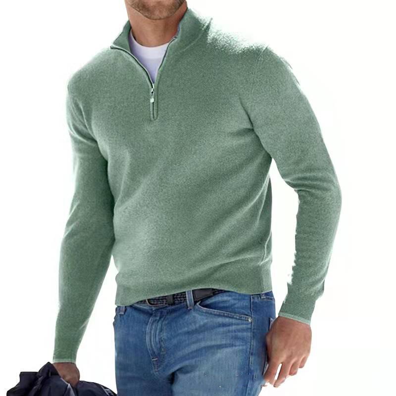Men's Fine Knit Half-Zip Sweater