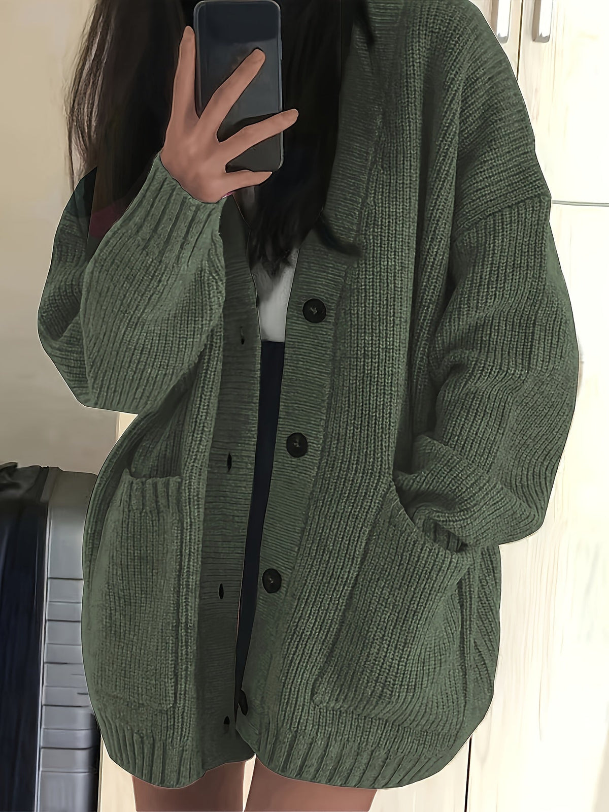 Women's Oversized Chunky Knit Cardigan