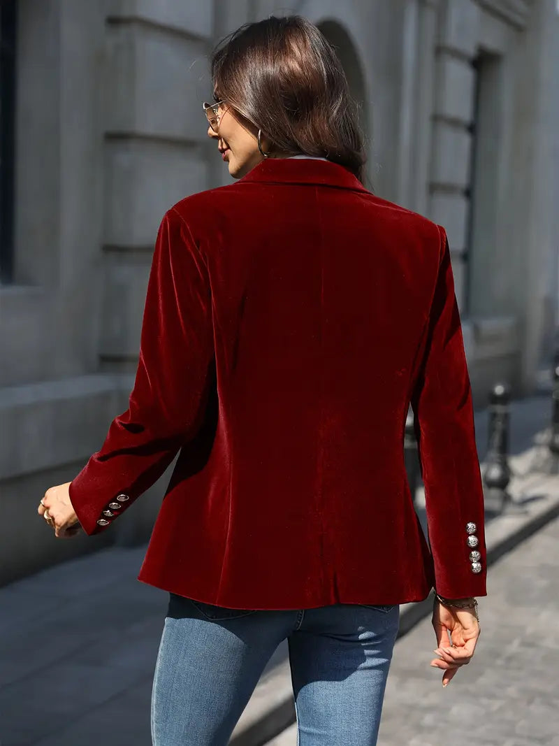Women's Velvet Tailored Blazer