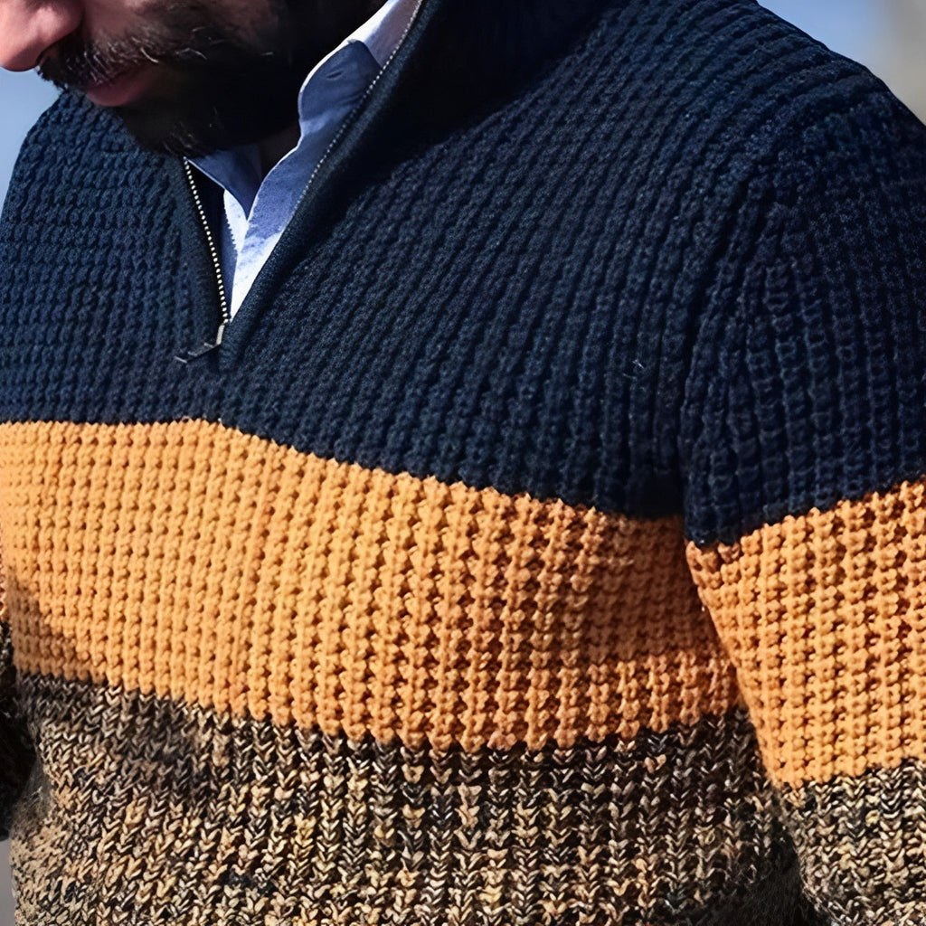 Men's Color Block Knit Sweater