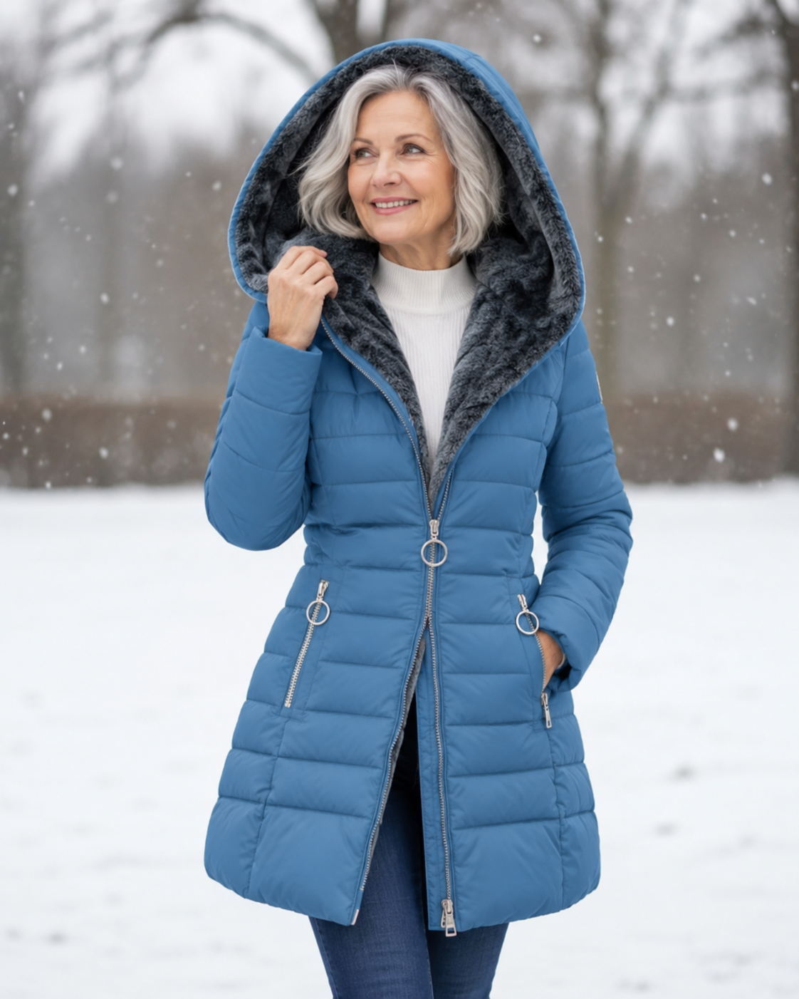 Women's Quilted Hooded Puffer Coat