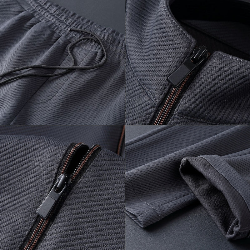Men's Athletic Zip Tracksuit Set