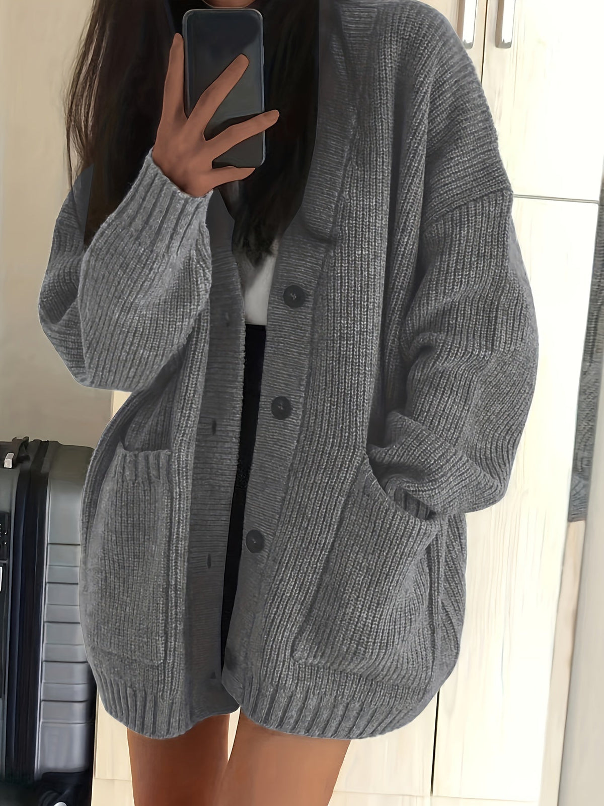 Women's Oversized Chunky Knit Cardigan