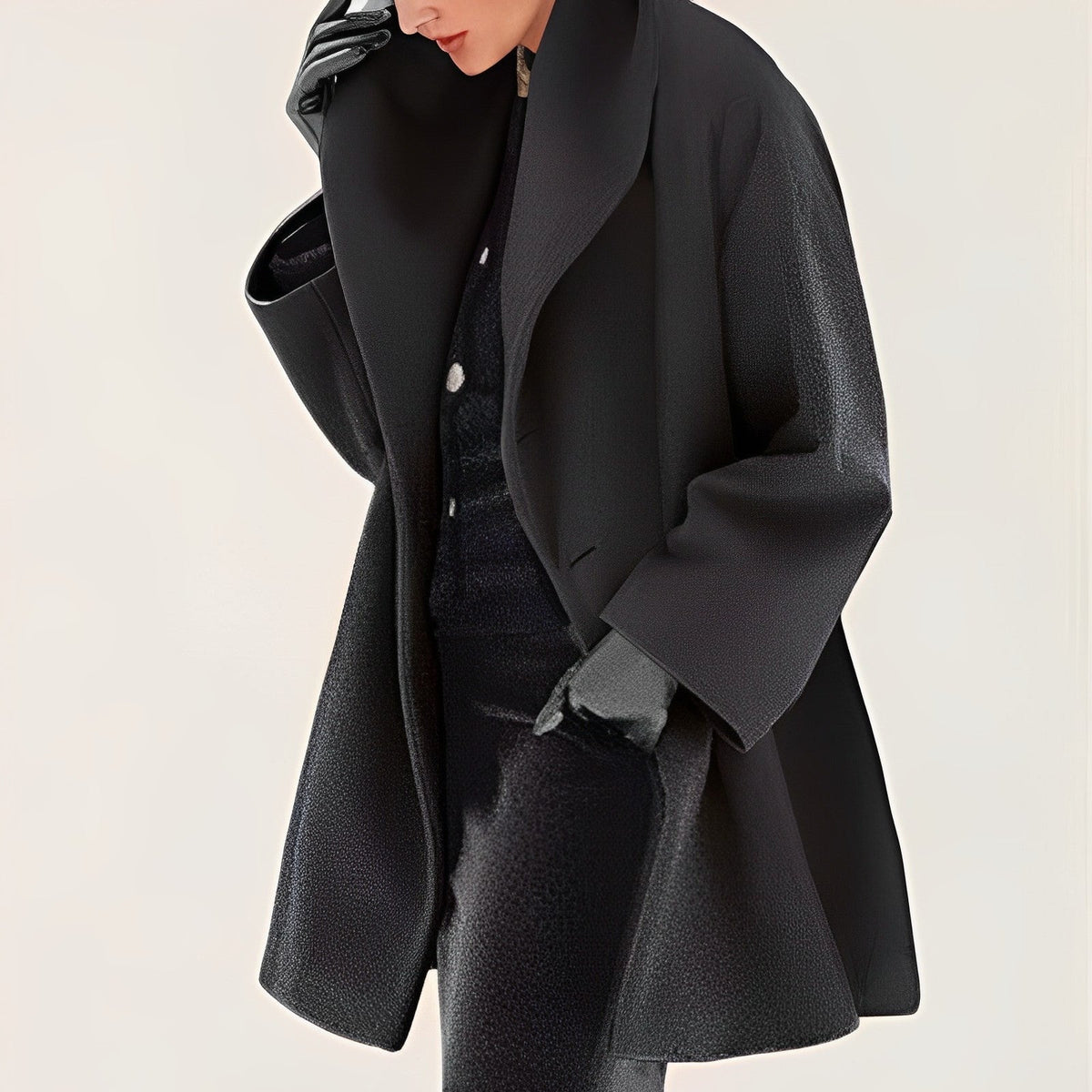 Women's Oversized Shawl-Collar Coat