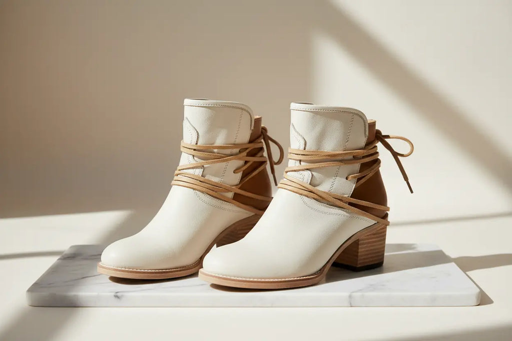 Women's Wrap-Tie Block Heel Ankle Boots