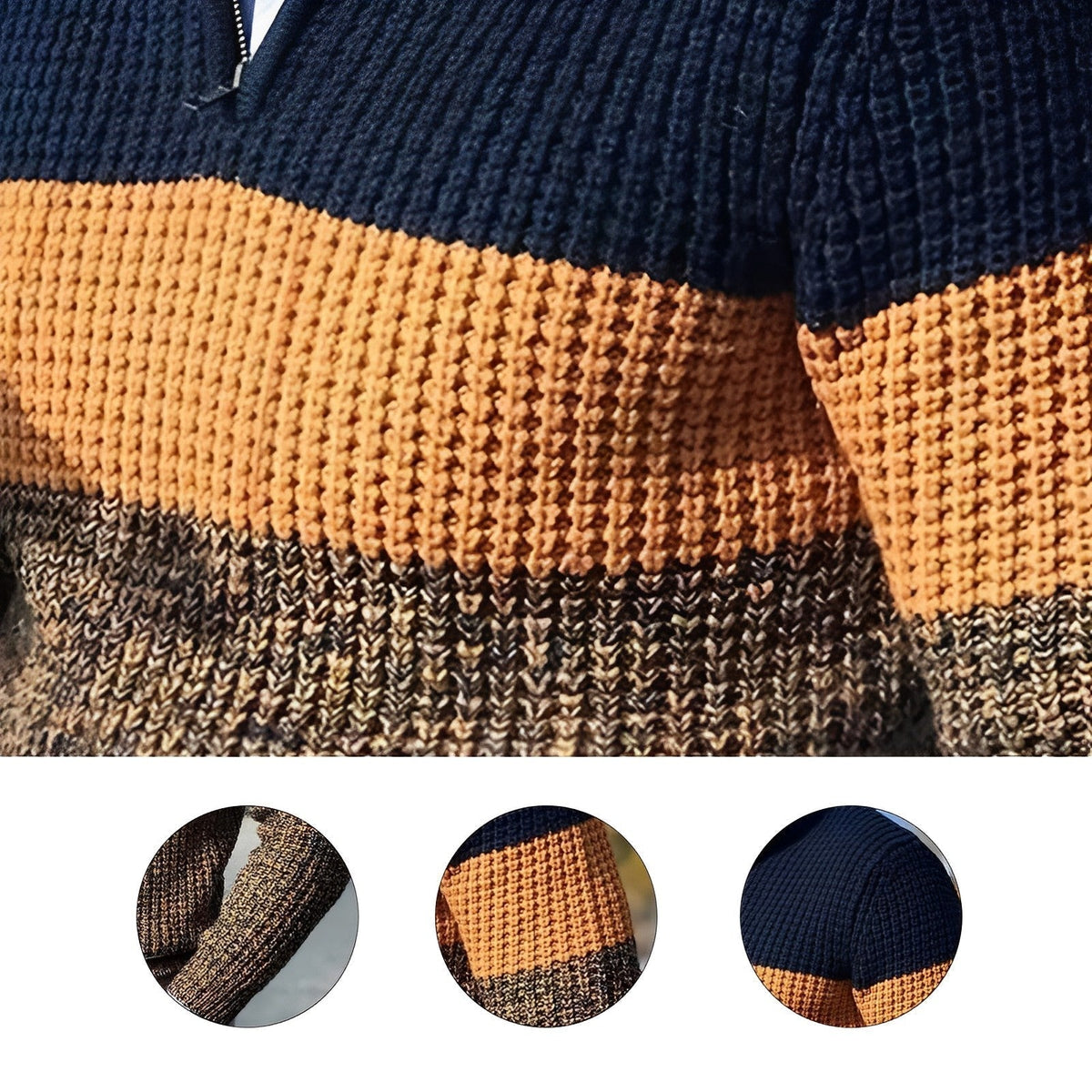 Men's Color Block Knit Sweater